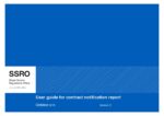 User guide for contract notification report
