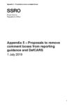 Appendix 5 - Removal of comments boxes proposal