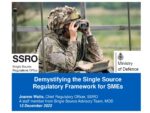 Presentation - Demystifying the Single Source Regulatory Framework for SMEs