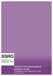 Opinions and determinations guidance review: consultation document