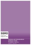Opinions and determinations guidance review: Consultation response