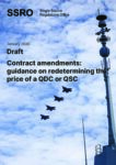 Draft contract amendments guidance on redetermining the price of a QDC or QSC